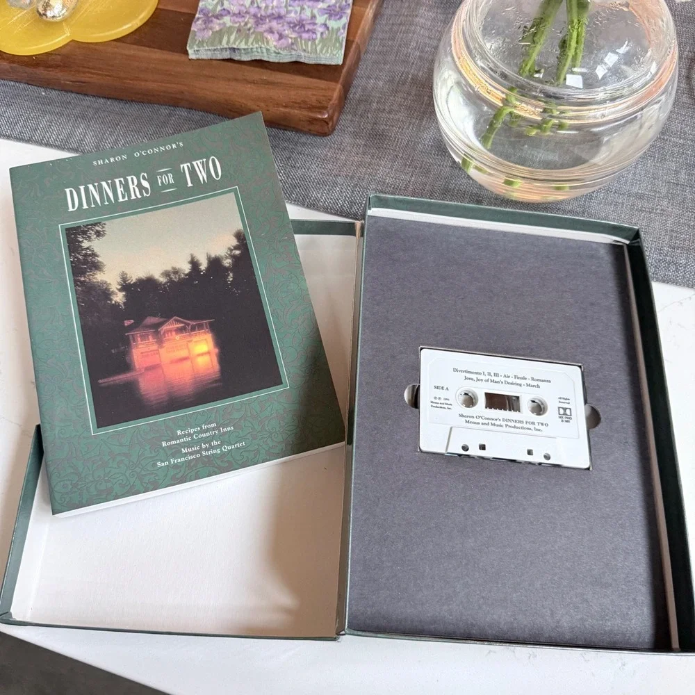 Vintage Dinners for Two Sharon O'Connor Complete Box Set Cookbook, Cassette Tape